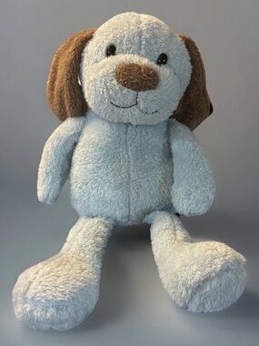 Animal Adventure Plush Blue & Brown Puppy Dog Toy - Soft Cuddly Pet Plush